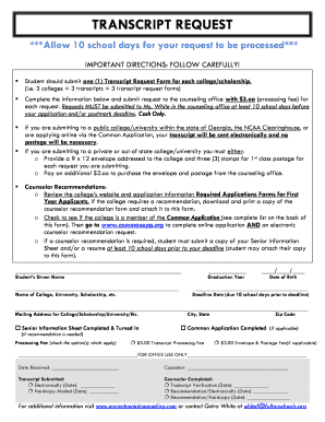 Georgia Transcript Request Form
