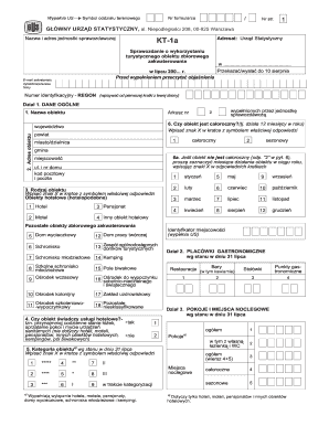 Polish Tourism Facility Report Form