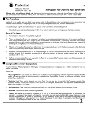 Beneficiary Designation Form