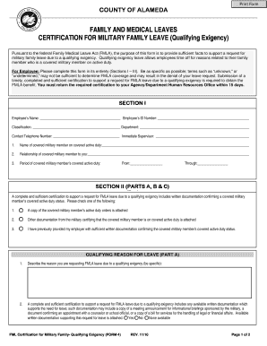 FMLA Certification for Military Family Leave