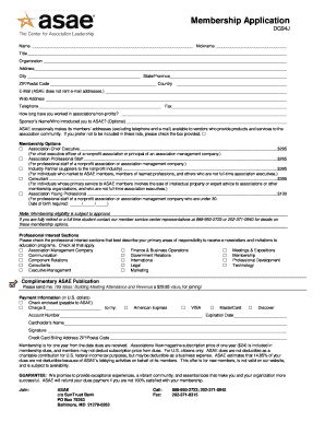 ASAE Membership Application Form