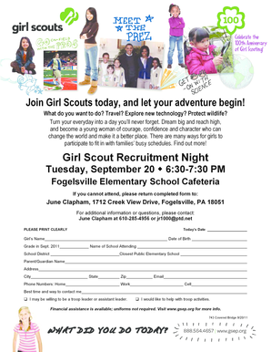 Girl Scouts Recruitment Form