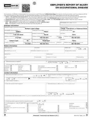 Employer’s Report of Injury or Occupational Disease