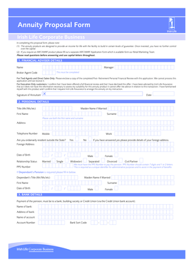 Annuity Proposal Form