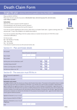 Death Claim Form