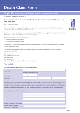 Death Claim Form