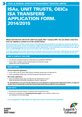 Legal & General ISA Transfer Application Form