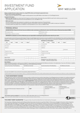 BNY Mellon Investment Fund Application