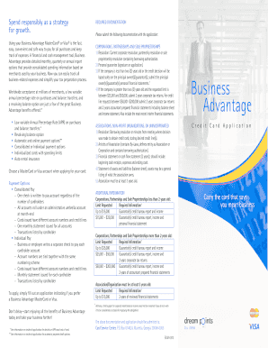 Business Advantage Credit Card Application