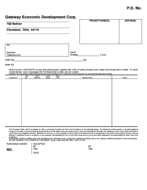 Purchase Order Agreement
