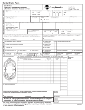 Dental Claim Form