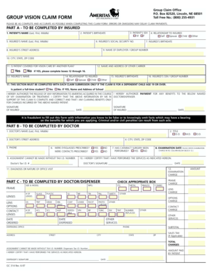 Group Vision Claim Form