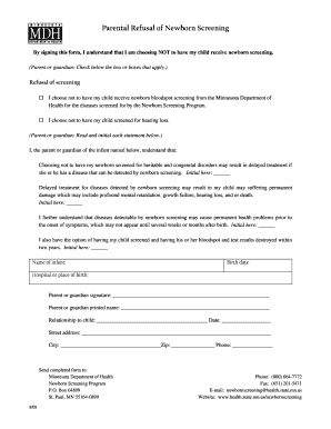 Parental Refusal of Newborn Screening