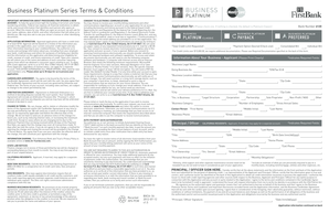 Business Platinum Series Application Form