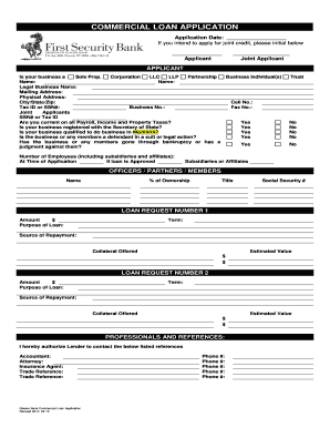 Commercial Loan Application
