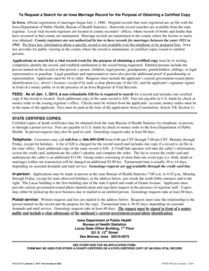 Iowa Marriage Record Search Application