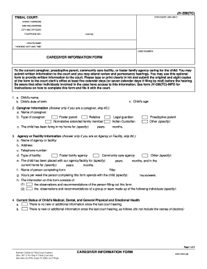 Caregiver Information Form