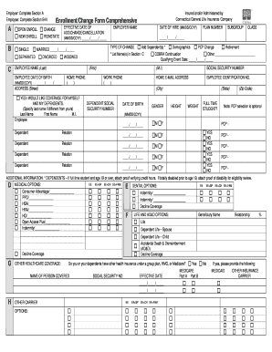 Connecticut General Life Insurance Enrollment Form