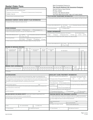 Dental Claim Form