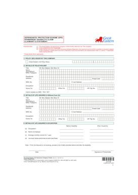 Dependants’ Protection Scheme Permanent Disability Claim