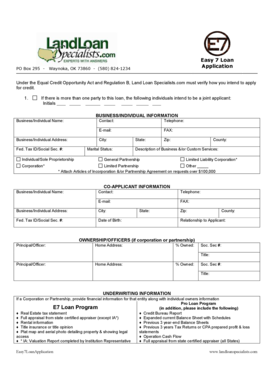 Easy 7 Loan Application