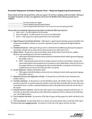 Extended Repayment Schedule Request Form