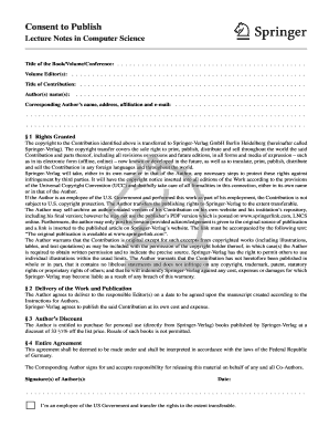 Consent to Publish Agreement