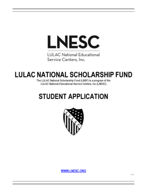 LULAC National Scholarship Fund Student Application
