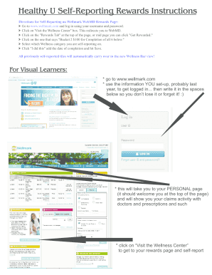 Wellmark WebMD Rewards Self-Reporting Instructions