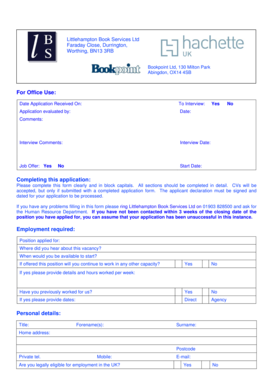 Employment Application Form