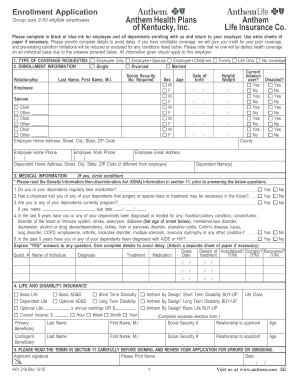 Anthem Health Enrollment Application