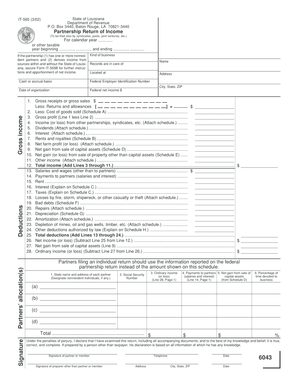 Louisiana Partnership Return of Income