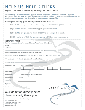 ADAVIC Donation Form
