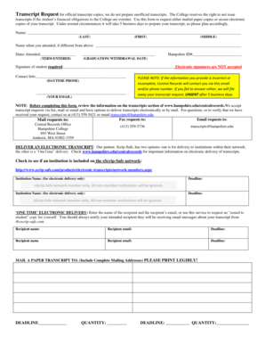 Transcript Request Form