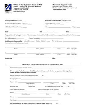 Document Request Form