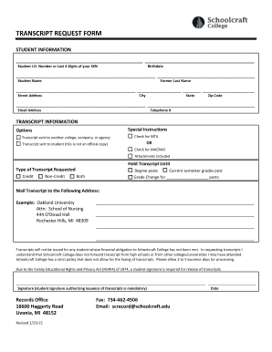 Transcript Request Form
