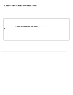 Fidelity Life Loan/Withdrawal/Surrender Form