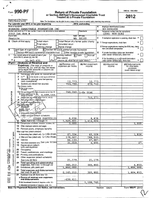 Form 990-PF 2012