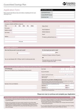 Guaranteed Savings Plan Application Form