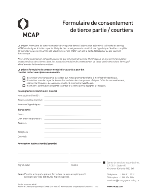Formulaire de consentement de tierce partie