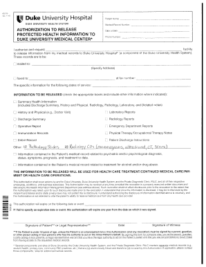 Medical Records Release Authorization
