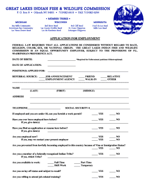 Employment Application Form