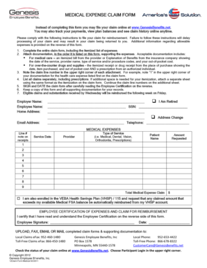 Medical Expense Claim Form