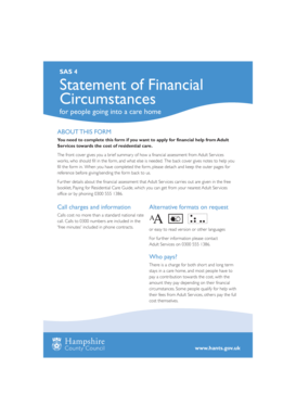 SAS 4 Statement of Financial Circumstances