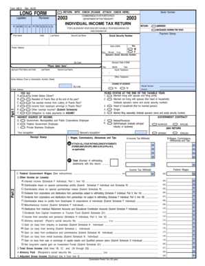 Puerto Rico Individual Income Tax Return Form 482.0