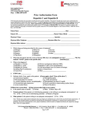 Hepatitis C and B Prior Authorization Form