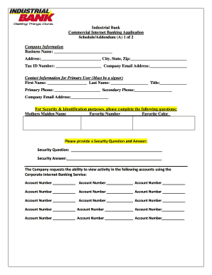 Industrial Bank Commercial Internet Banking Application