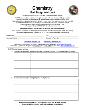 Chemistry Merit Badge Workbook