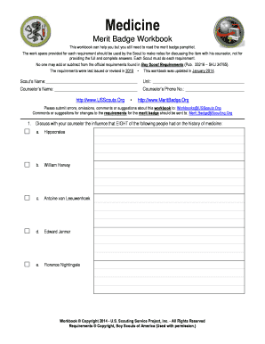 Medicine Merit Badge Workbook