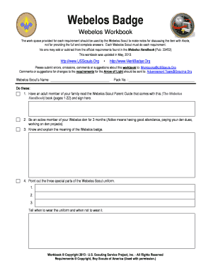 Webelos Badge Workbook